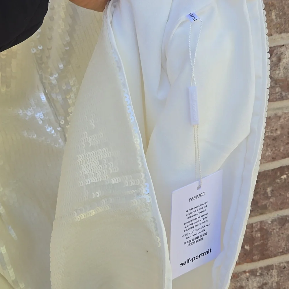 Self-Portrait Sequin Halter Mini Dress Size 8 Nwt - Picture 10 of 12